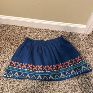 Disney Navy Blue Skirt with Colorful Embroidery
